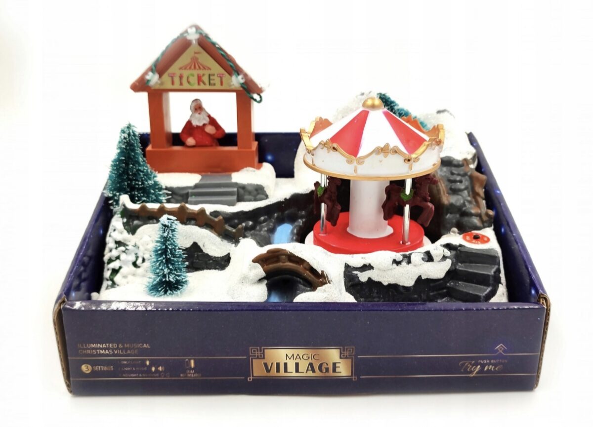 Magic Village kustīga LED Ziemassvētku aina