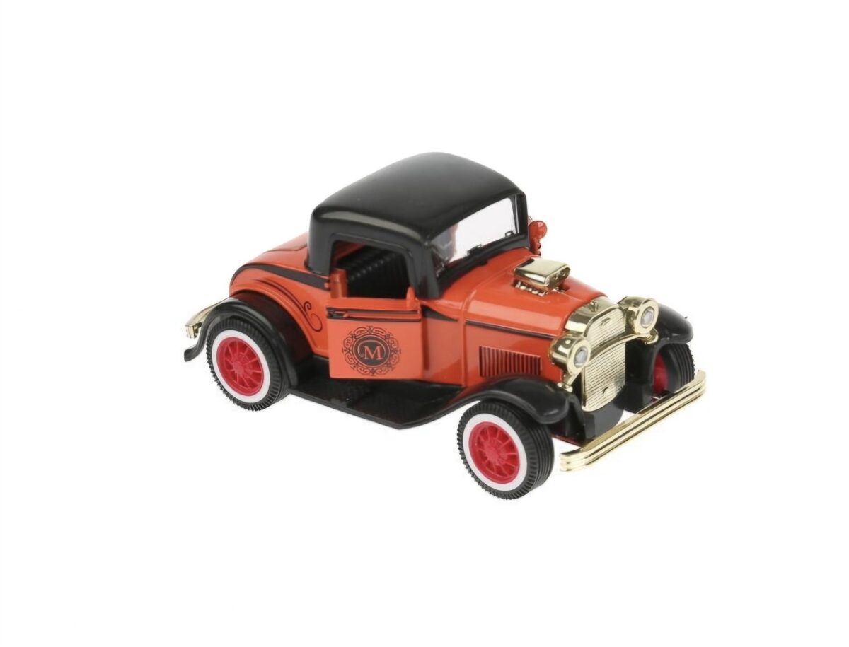 Retro auto 12cm, gaismas skaņa, atveramas