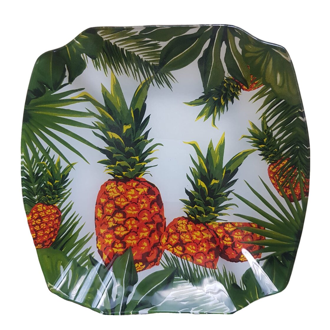 Dekoratīvs stikla šķīvis Ananas, 20 ×