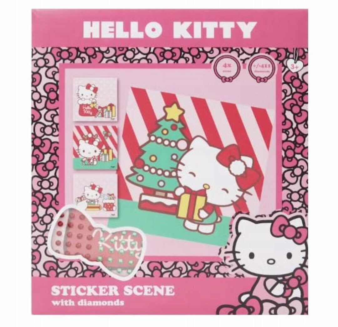 Hello Kitty dimanta mozaīka: 4 Ziemassvētku