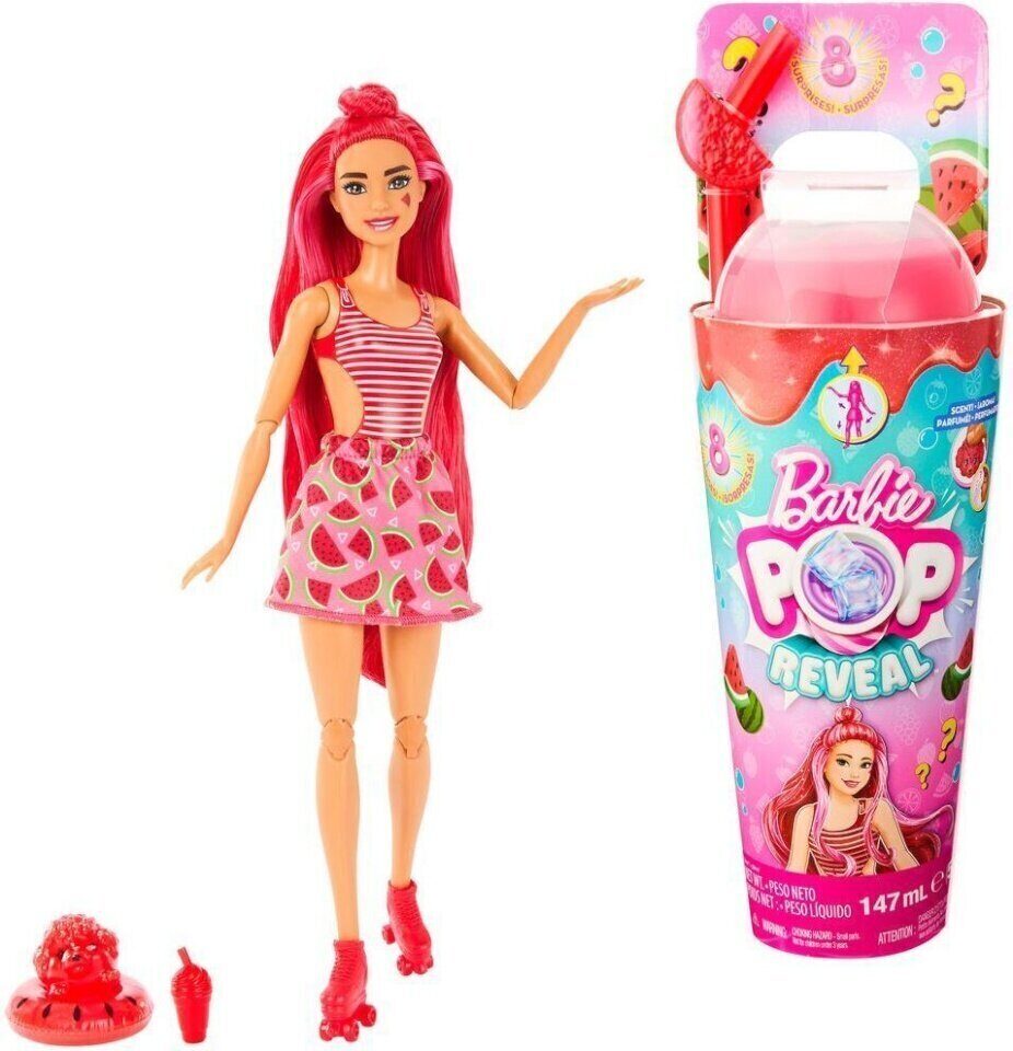 BARBIE Pop Reveal lelle burbuļtēja mango