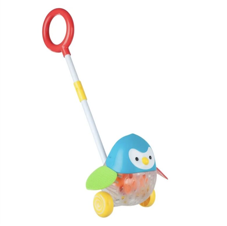 Каталка с ручкой "Пингвин"