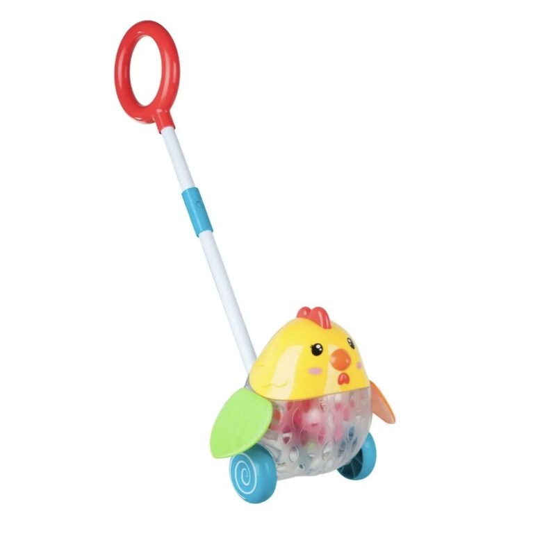 Каталка с ручкой "Курочка"