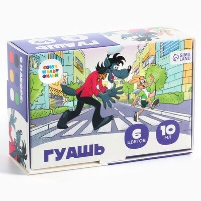 Guaša 6 krāsas, katra 10 ml, "Nu, tikai pagaidiet!"