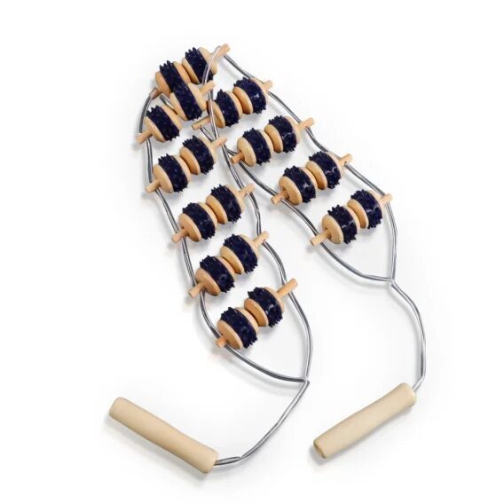 Masāžas lente, 10 posmi ar radzēm, koka, 92 x 7,5 cm