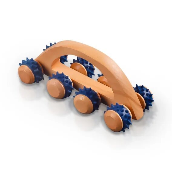 Masieris - Kāpurs, 8 riteņi ar rokturi, koks, 15 x 6,8 x 6,5 cm