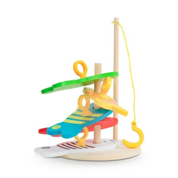 Игра - Рыбалка с крючком, дерево, 11,5 х 13,5 х 4 см