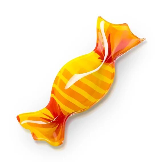 Соусник - Конфетка, стекло, цвет оранжевый, 21 х 7,5 см