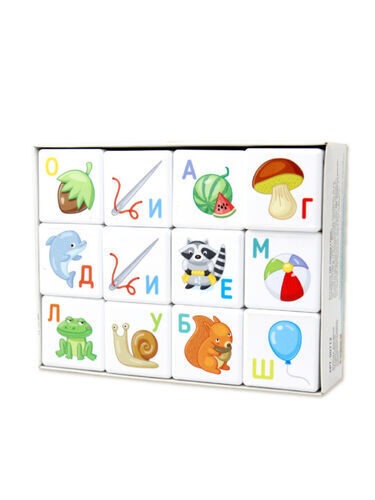 Izglītojošie kubi "Azbuka" (12 gab.)
