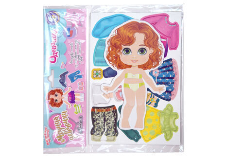 Magnētiskā spēle "Saģērbies. Modes meitene. Anjuta"