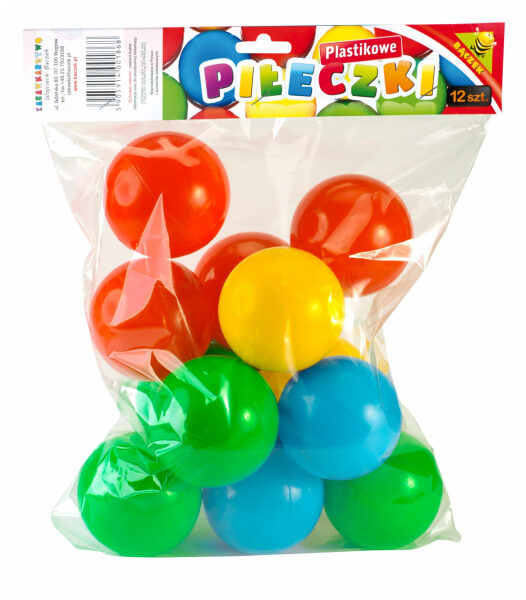 Pазноцветные развивающие мячики 12 шт