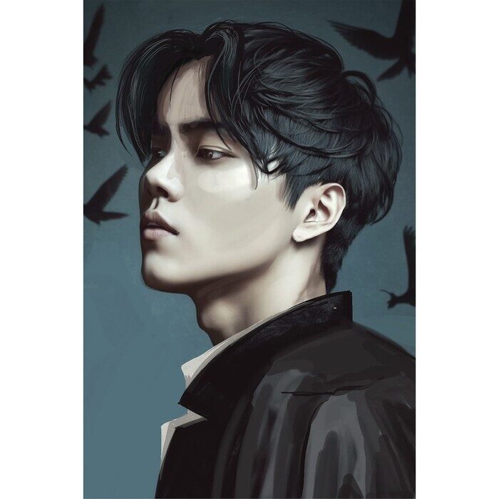 Картина по номерам с подрамником «Корейский мальчик», 20×30 см