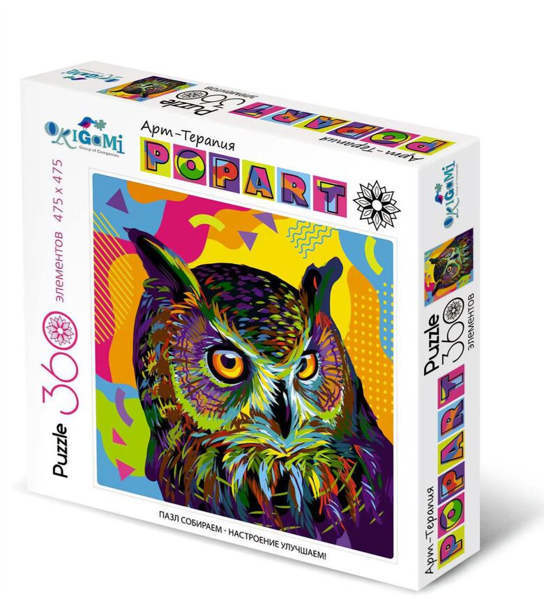 Пазл 360 Поп-арт Сова