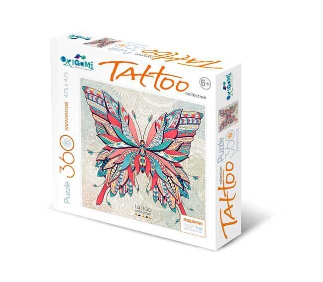 Пазл 360 деталей ORIGAMI Арт-терапия. Бабочка