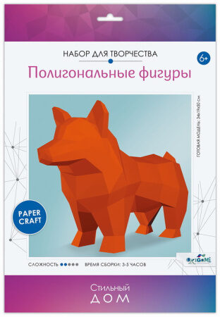 Origami Полигональные фигуры "Корги"