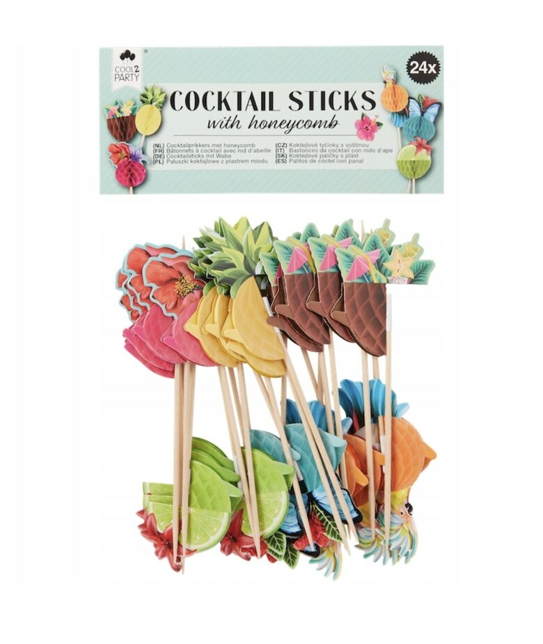 Коктейльные палочки Cool2Party, 24 шт., с фруктовыми сотами