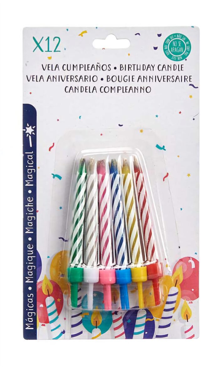Burvju dzimšanas dienas sveču komplekts (12 gab.) V2