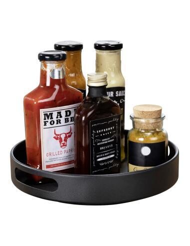 WENKO 55098100 - Черный поднос BLACK OUTDOOR KITCHEN, 26 x 6 см