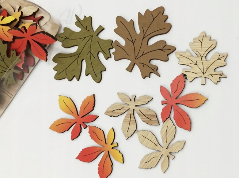 Koka atgriezumi RUDENS LAPAS dekupāžas dekorēšanai 