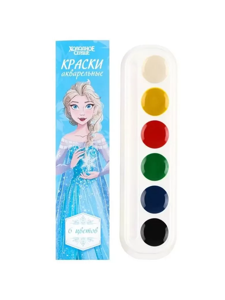 Akvareļkrāsa "Ledus sirds", 6 krāsas, bez otas