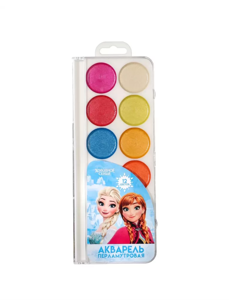 Pērļu akvareļa krāsa "Ledus sirds", 12 krāsas