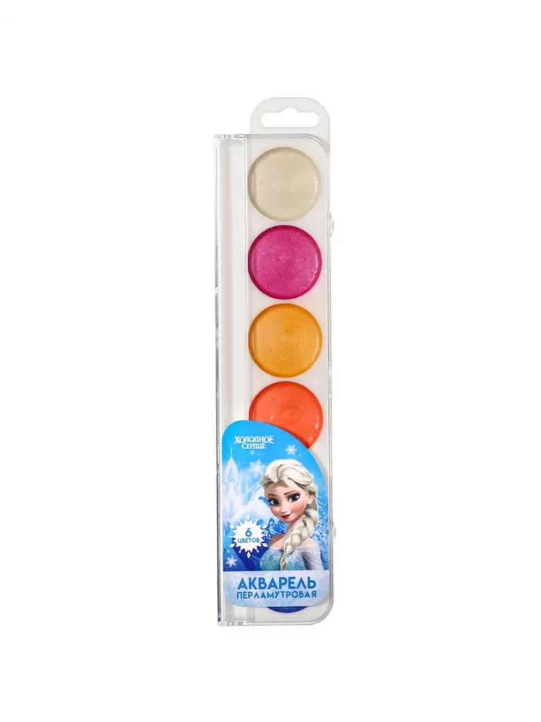 Pērļu akvareļa krāsa "Ledus sirds", 6 krāsas