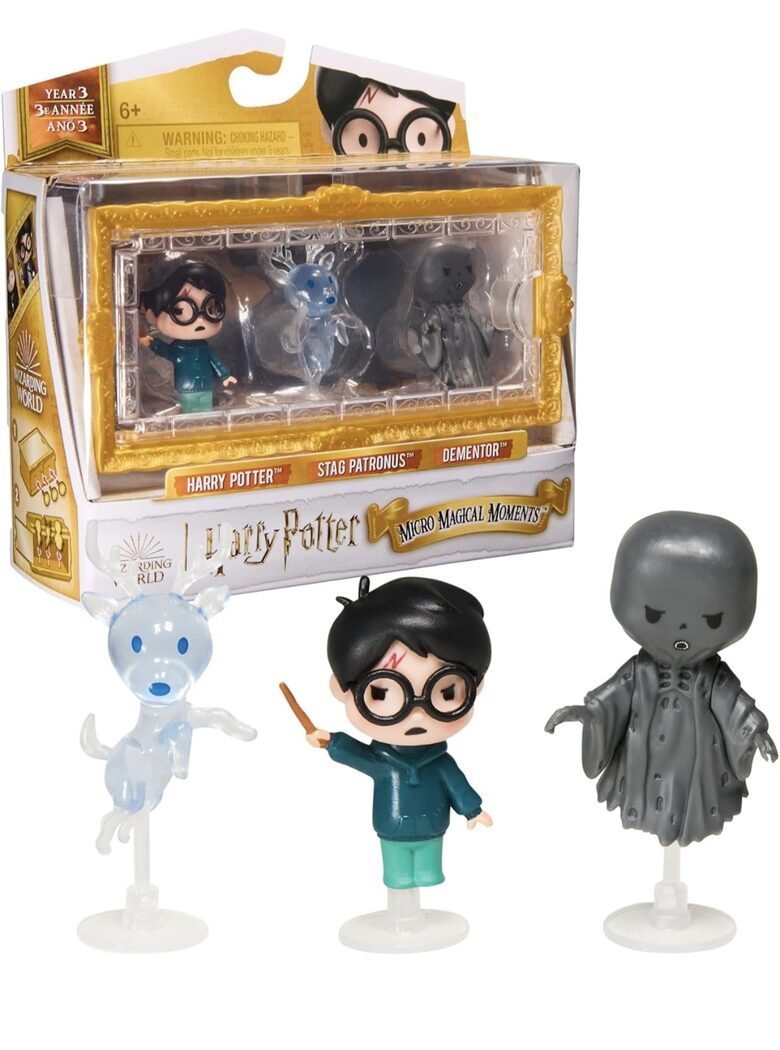 Фигурки Волшебный мир Гарри Поттера. «Патронус» с Гарри Поттером, оленем-патронусом, дементором и витриной.