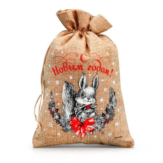 Мешок подарочный -  Белочка, 16 × 24 см