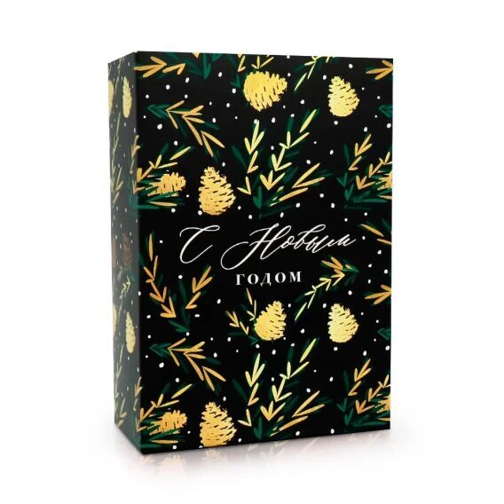 Подарочная коробка - Шишки, картон, 16 х 23 х 7,5 см