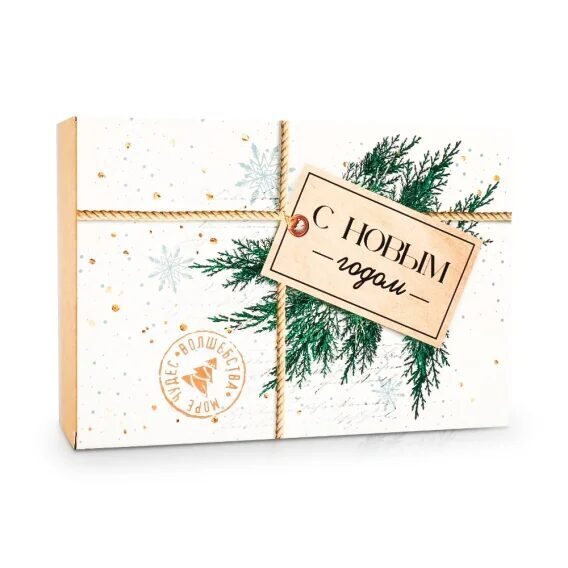 Подарочная коробка - С новым годом, картон, 16 х 23 х 7,5 см