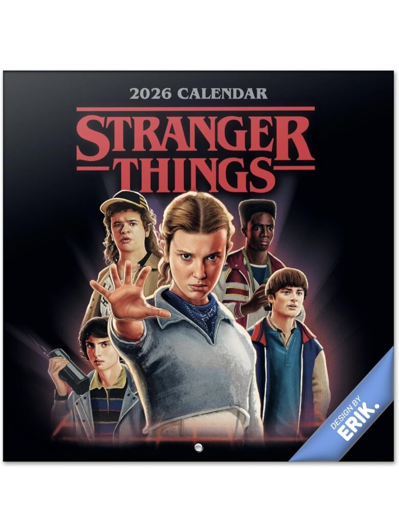 Grupo Erik 2026. gada sienas kalendārs "Stranger Things" 5. sezona. 30 x 30 cm - Official Fan Item
