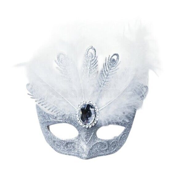 Рождественское украшение – маска в венецианском стиле, серебро