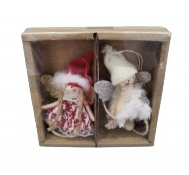 НАБОР ИЗ 2 КУКОЛ-АНГЕЛОВ, РОЖДЕСТВЕНСКИЕ УКРАШЕНИЯ