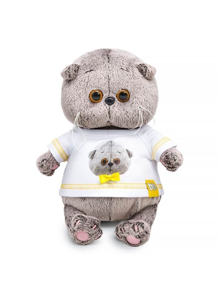 Mīkstā rotaļlieta "Basik BABY", T-kreklā ar pašportretu, 20 cm