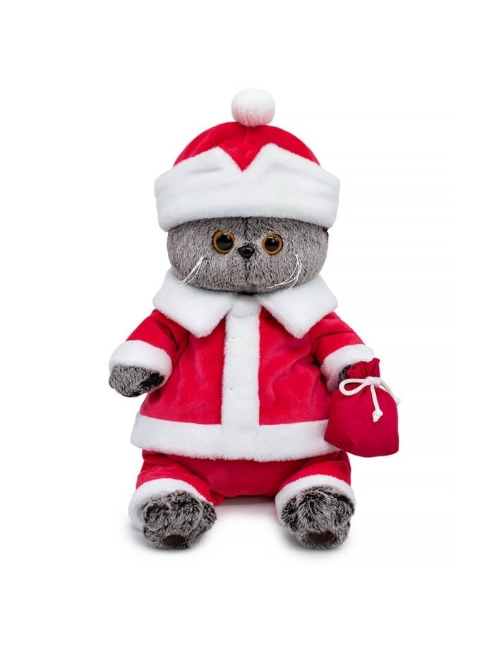 Мягкая игрушка «Кот Басик. Дед Мороз», 22 см
