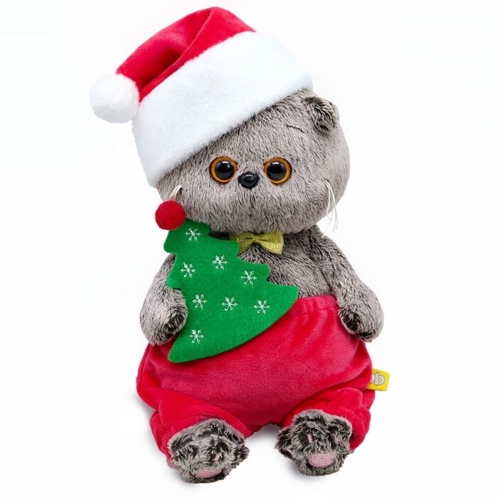 Mīkstā rotaļlieta "Basik BABY", Jaungada kostīmā, 20 cm