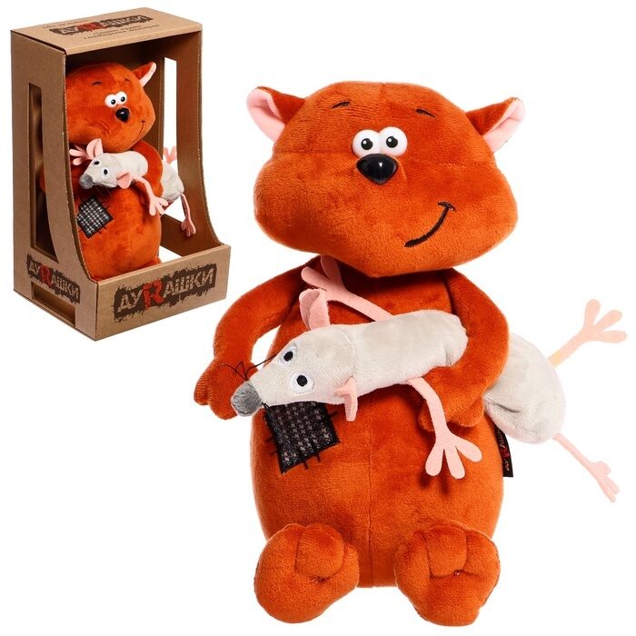 Mīkstā rotaļlieta "Kaķis un pele", 25 cm