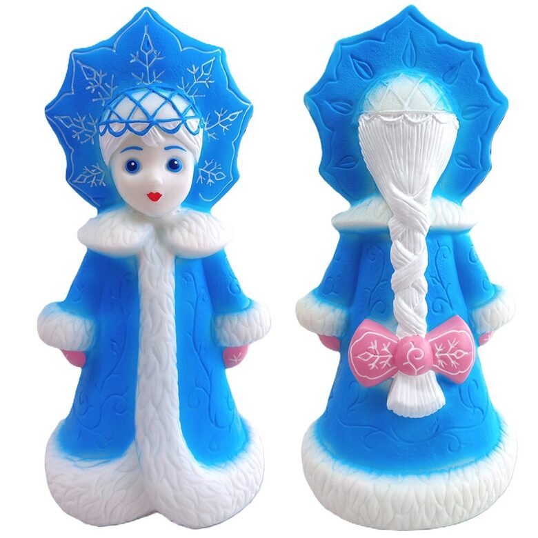 Gumijas rotaļlieta Sniegmeita kokošņikā