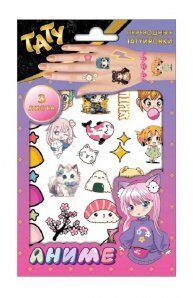 ND Play. Anime pagaidu tetovējumi (3 lapas)