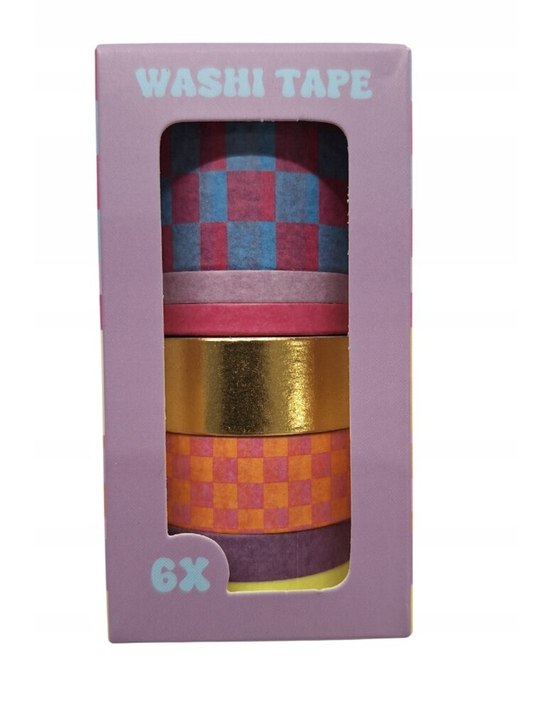 Декоративная клейкая лента Washi Tape, 6 шт./упаковка, для рукоделия и творчества.