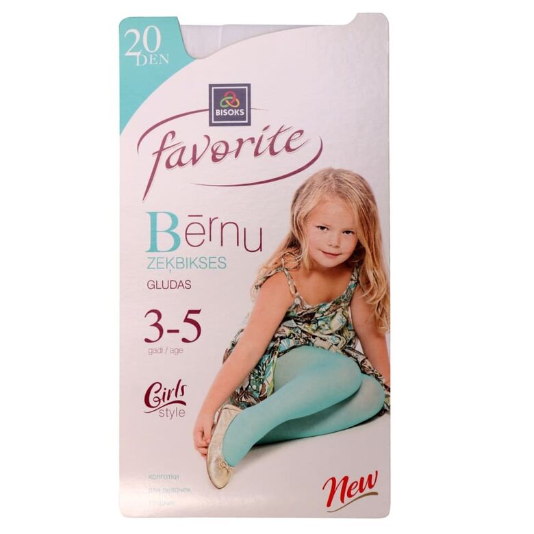 Детские полиамидные колготки Favorite, 20 ден, белые, 3-5 лет
