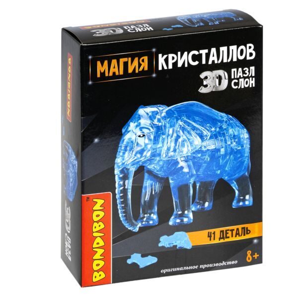 3D puzle KRISTĀLU MAĢIJA "ZILONIS", 41 detaļa, Bondibon