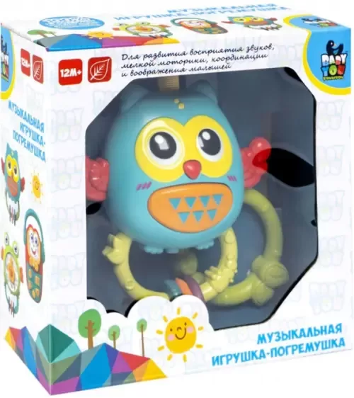 Музыкальная игрушка-погремушка. Сова