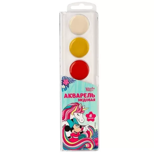 Akvareļkrāsas Minnie, 6 krāsas