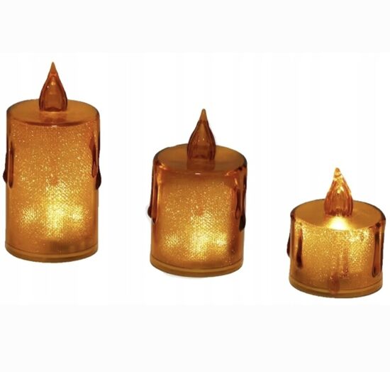 LED sveču komplekts, 3 gab.