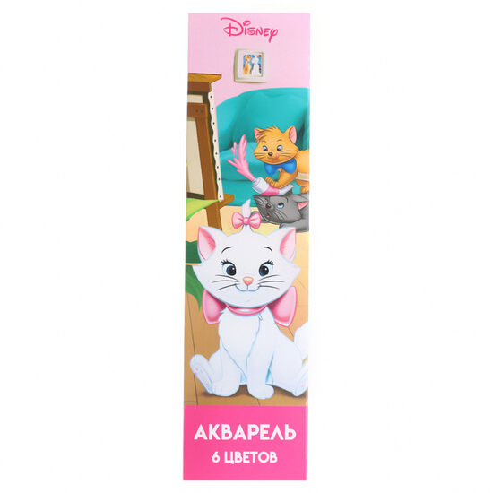 Akvareļkrāsas "Kitty Marie", 6 krāsas, kartona kastītē, bez otas