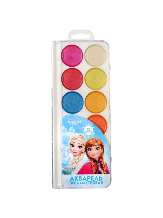 Pērļu akvareļa krāsa "Ledus sirds", 12 krāsas