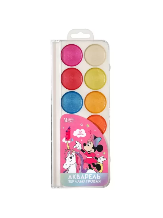 Pērļu akvarelis "Minnija un vienradzis", 12 krāsas