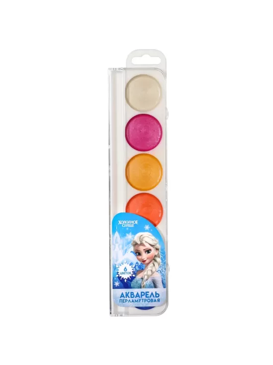 Pērļu akvareļa krāsa "Ledus sirds", 6 krāsas