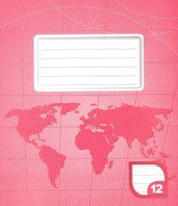 Burtnīca līniju 170 x 200 mm,12 lapas, Rozā